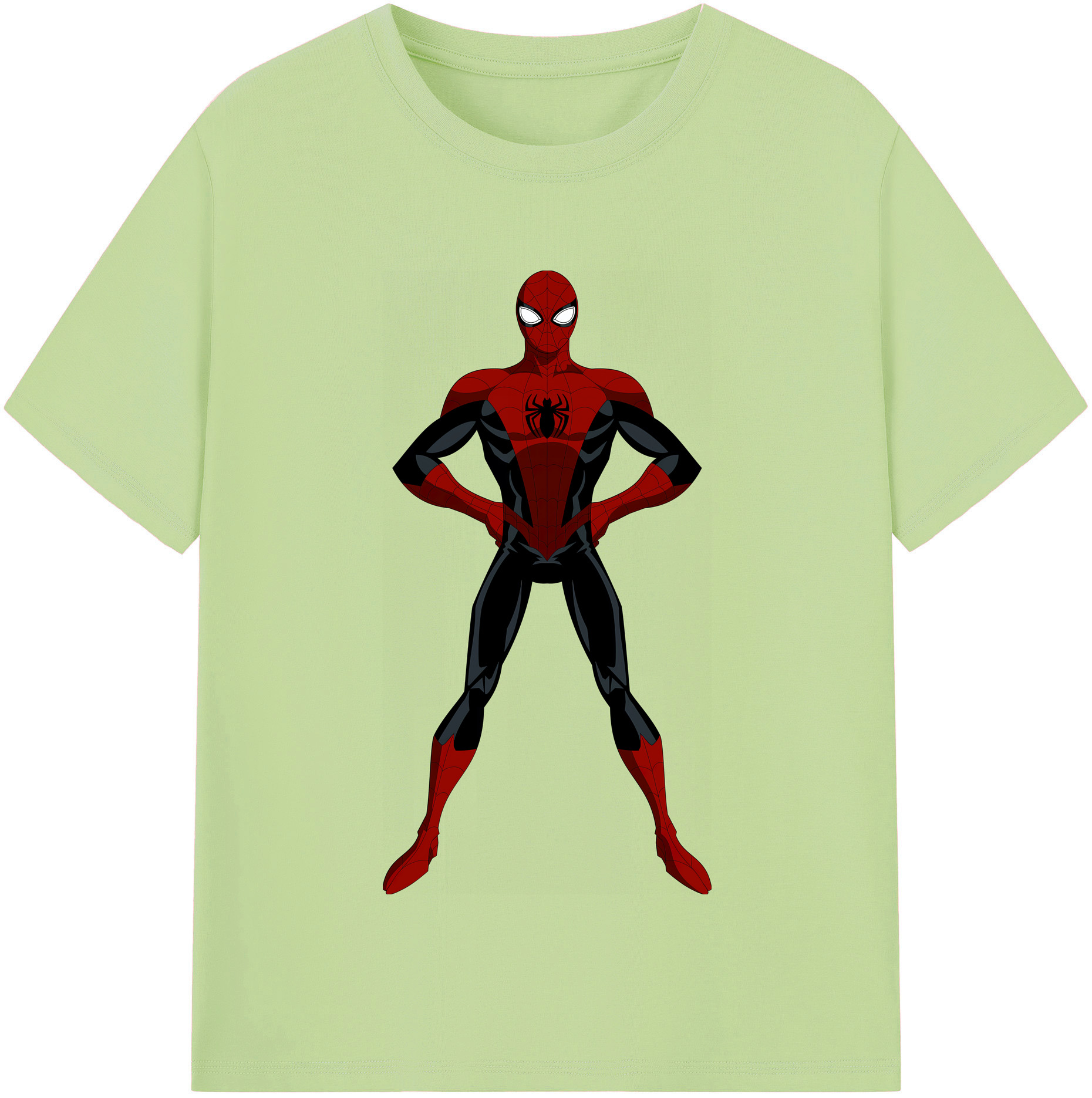 （画像用） Spider Man スパイダーマン 綿100％半袖Tシャツ（フロントプリント）